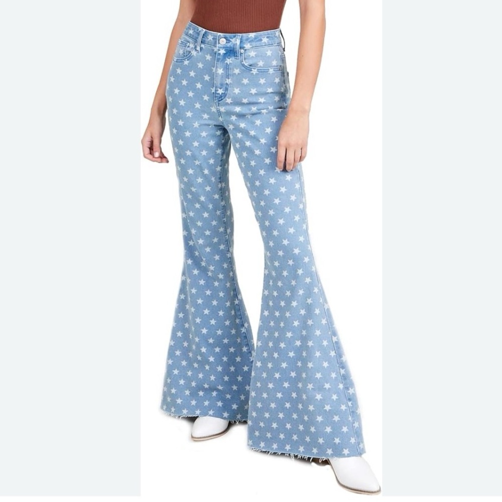 Altar’d State Star Power Flare Jeans Wide Leg - Picture 2 of 6